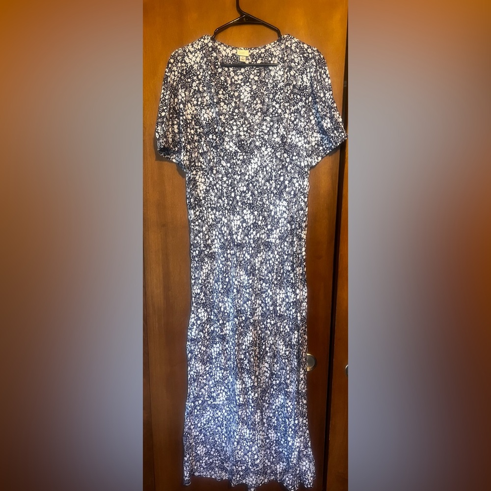 A new day navy blue floral dress